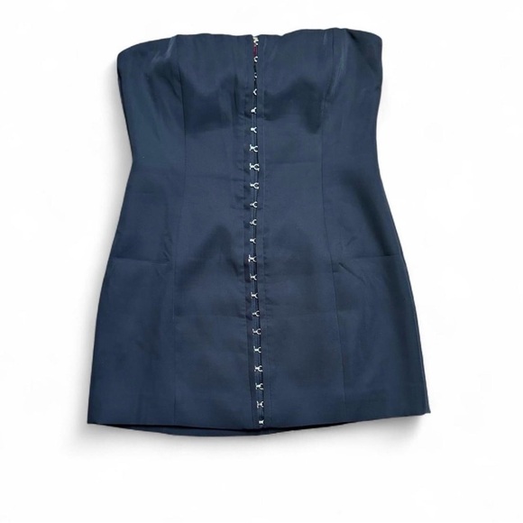 🔥 MESHKI Ornella Black Hook & Eye Mini Dress – Size Large – Like New 🔥 - Picture 2 of 7